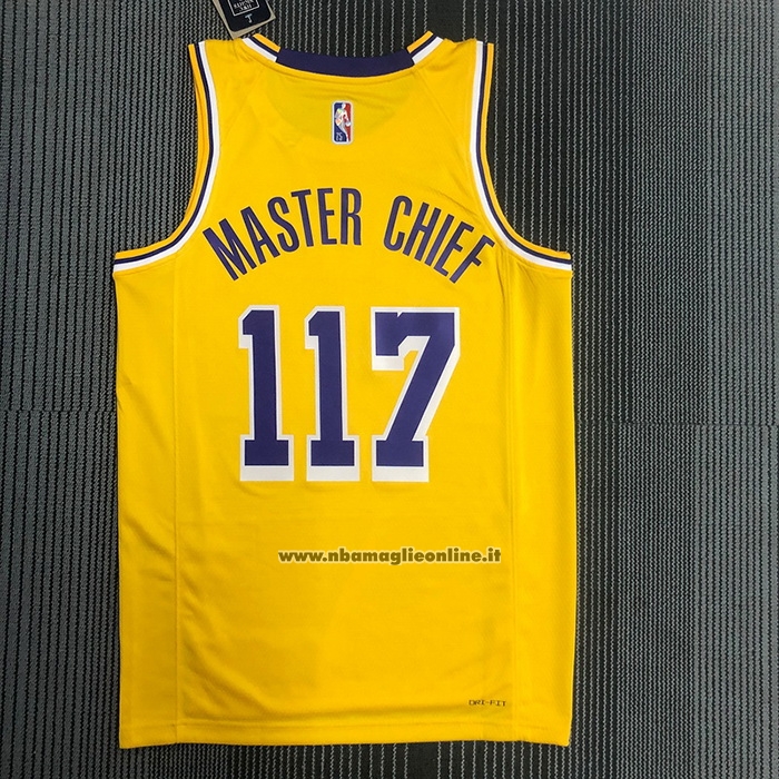 Maglia Los Angeles Lakers x X-box Master Chief #117 Giallo